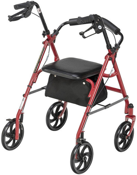 Steel Rollator w/ Padded Seat, 7.5" Wheels 10257 by Drive