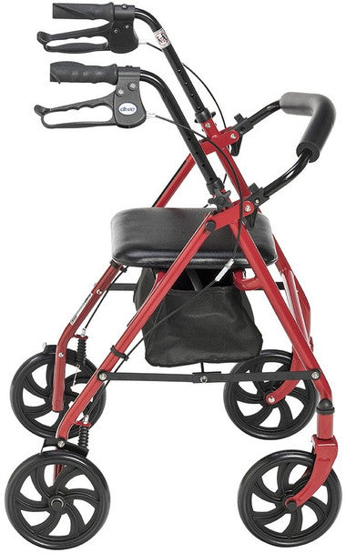 Steel Rollator w/ Padded Seat, 7.5" Wheels 10257 by Drive