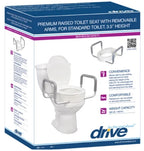 Drive Medical Premium Toilet Seat Riser with Removable Arms