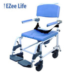 EZee Life Rehab Shower Commode Chair w/ 5" Casters 150 180 by Healthline