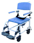 EZee Life Rehab Shower Commode Chair w/ 5" Casters 150 180 by Healthline