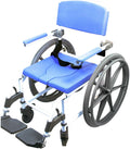 EZee Life Heavy Duty Shower Commode Wheelchair 185-24 186-24 by Healthline