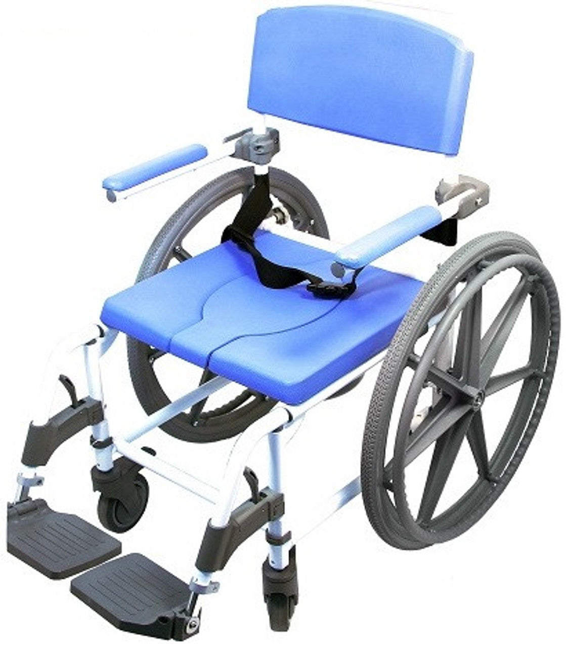 EZee Life Heavy Duty Shower Commode Wheelchair 185-24 186-24 by Healthline