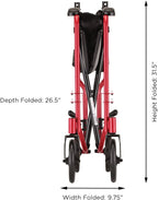 Nova 19 Inch Steel Transport Chair w/ Aluminum Footrests