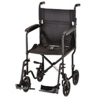 Nova 19 Inch Steel Transport Chair w/ Aluminum Footrests