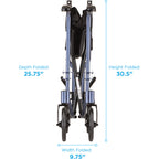 Nova 17" Lightweight Transport Chair with Fixed Arms