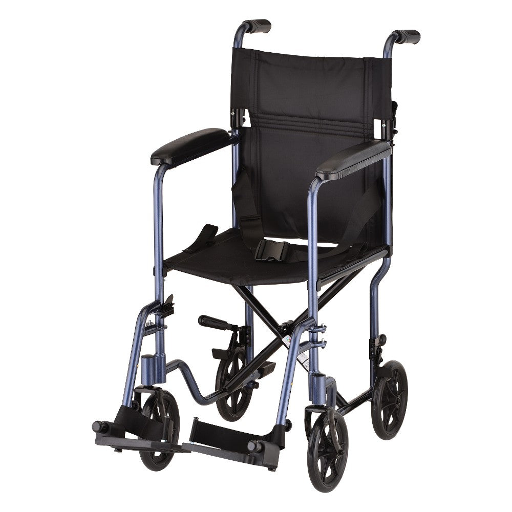 Nova 17" Lightweight Transport Chair with Fixed Arms