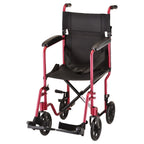 Nova 17" Lightweight Transport Chair with Fixed Arms