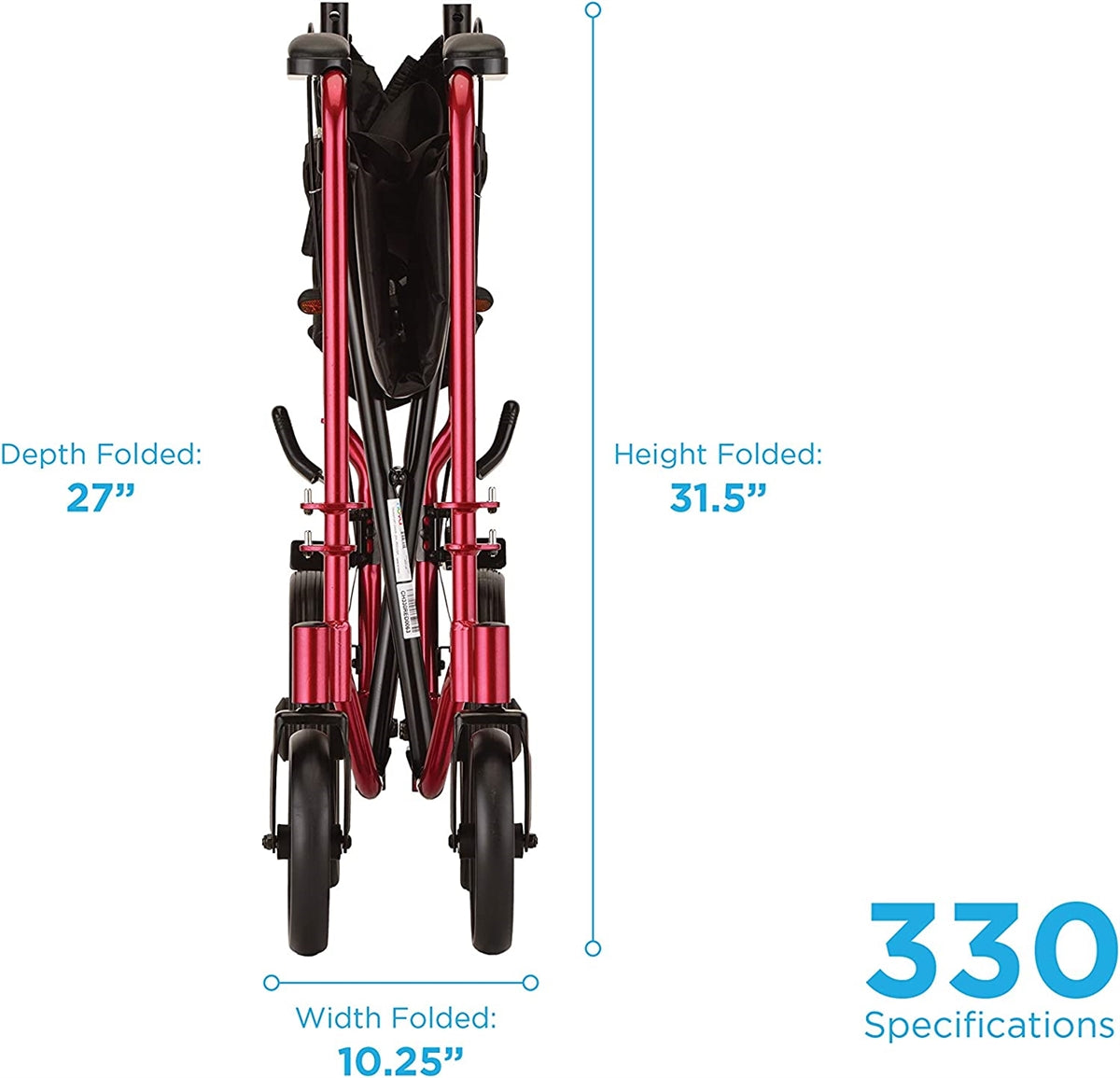 Nova 330 12" Wheel Transport Wheelchair