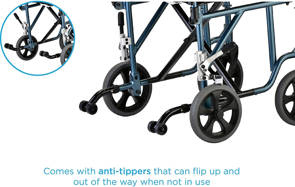 NOVA Lightweight Transport Chair w/ Removable & Flip Up Arms