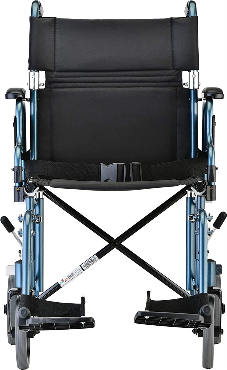 NOVA Lightweight Transport Chair w/ Removable & Flip Up Arms