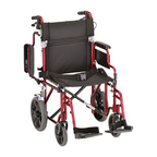 Nova Medical Lightweight Transport Chair with 12" Rear Wheels