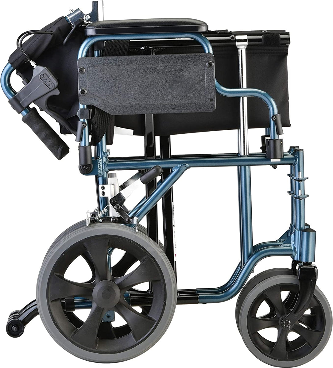 Nova Medical Lightweight Transport Chair with 12" Rear Wheels