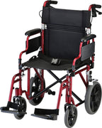 Nova Medical Lightweight Transport Chair with 12" Rear Wheels