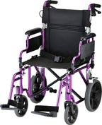 Nova Medical Lightweight Transport Chair with 12" Rear Wheels