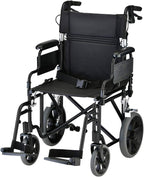 Nova Medical Lightweight Transport Chair with 12" Rear Wheels