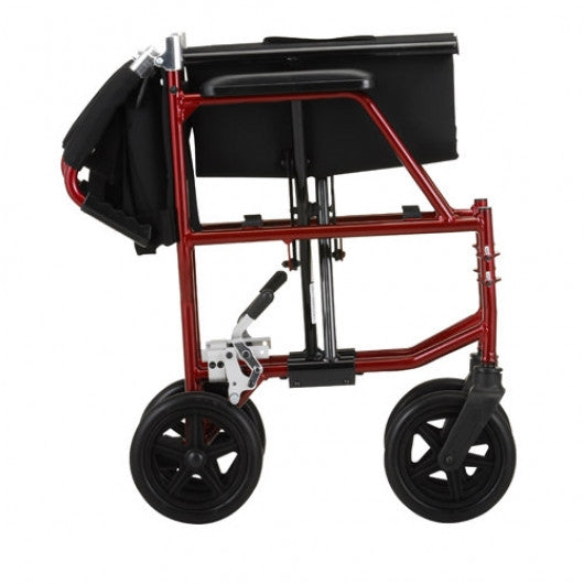 Nova Ultra Lightweight Transport Chair - 19" with Swing Away Footrest