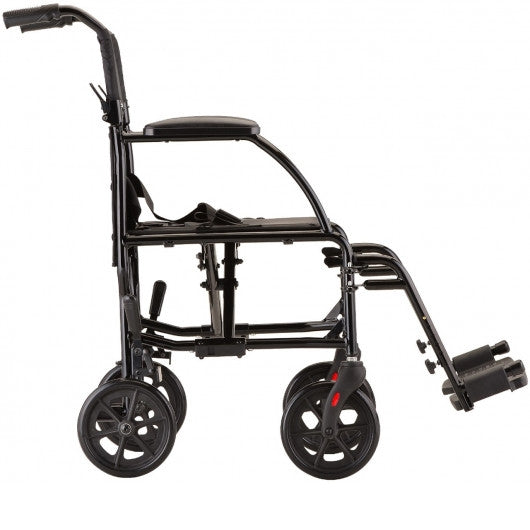 Nova Ultra Lightweight Transport Chair - 19" with Swing Away Footrest