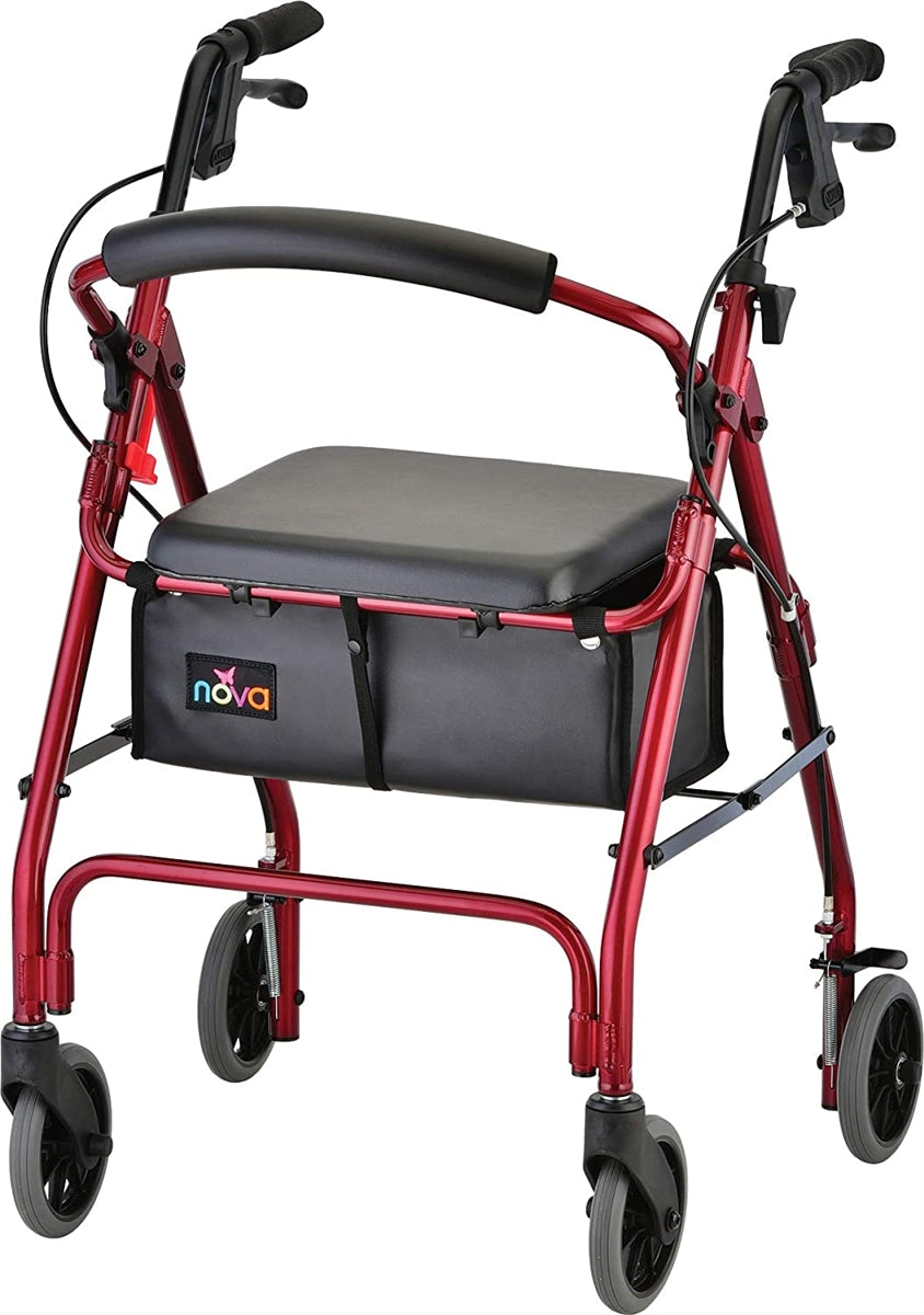 Nova Medical GetGo Classic Folding Lightweight Rollators with 6" Wheels