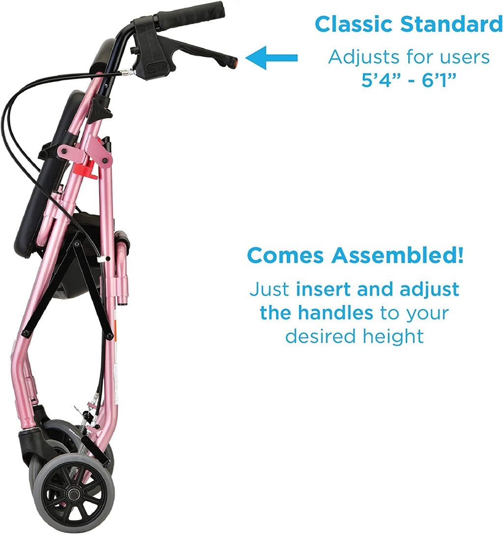 Nova Medical GetGo Classic Folding Lightweight Rollators with 6" Wheels