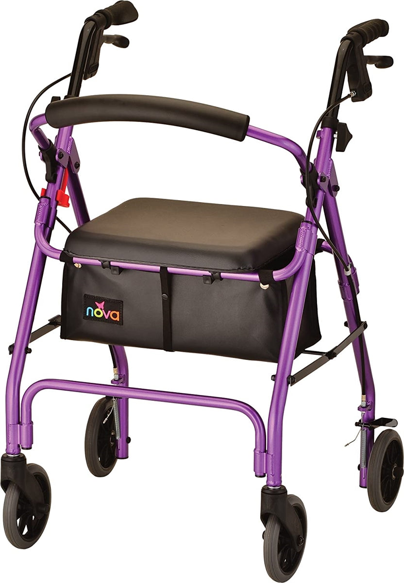 Nova Medical GetGo Classic Folding Lightweight Rollators with 6" Wheels