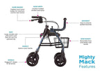 Nova Medical Mighty Mack Heavy Duty Bariatric Rollators