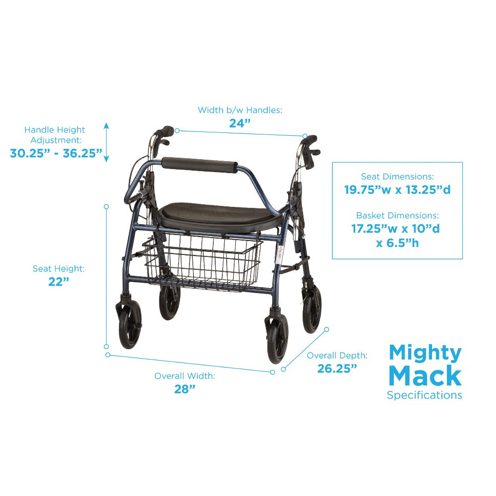 Nova Medical Mighty Mack Heavy Duty Bariatric Rollators