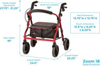 Nova Zoom 18 Junior Short Walker Rollator 4218