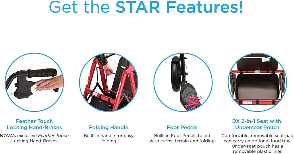 Nova Medical DX Star Heavy Duty Bariatric Rollator