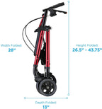 Nova Medical Star HD Bariatric Rollator Walker with Extra Wide Padded Seat