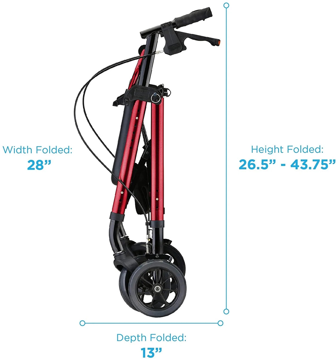 Nova Medical Star HD Bariatric Rollator Walker with Extra Wide Padded Seat
