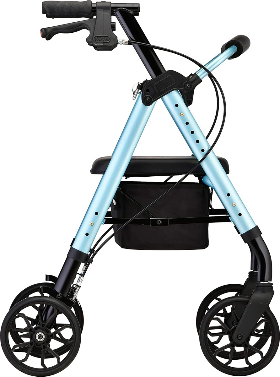NOVA Star 8 Rollator Walker with Perfect Fit Size System,