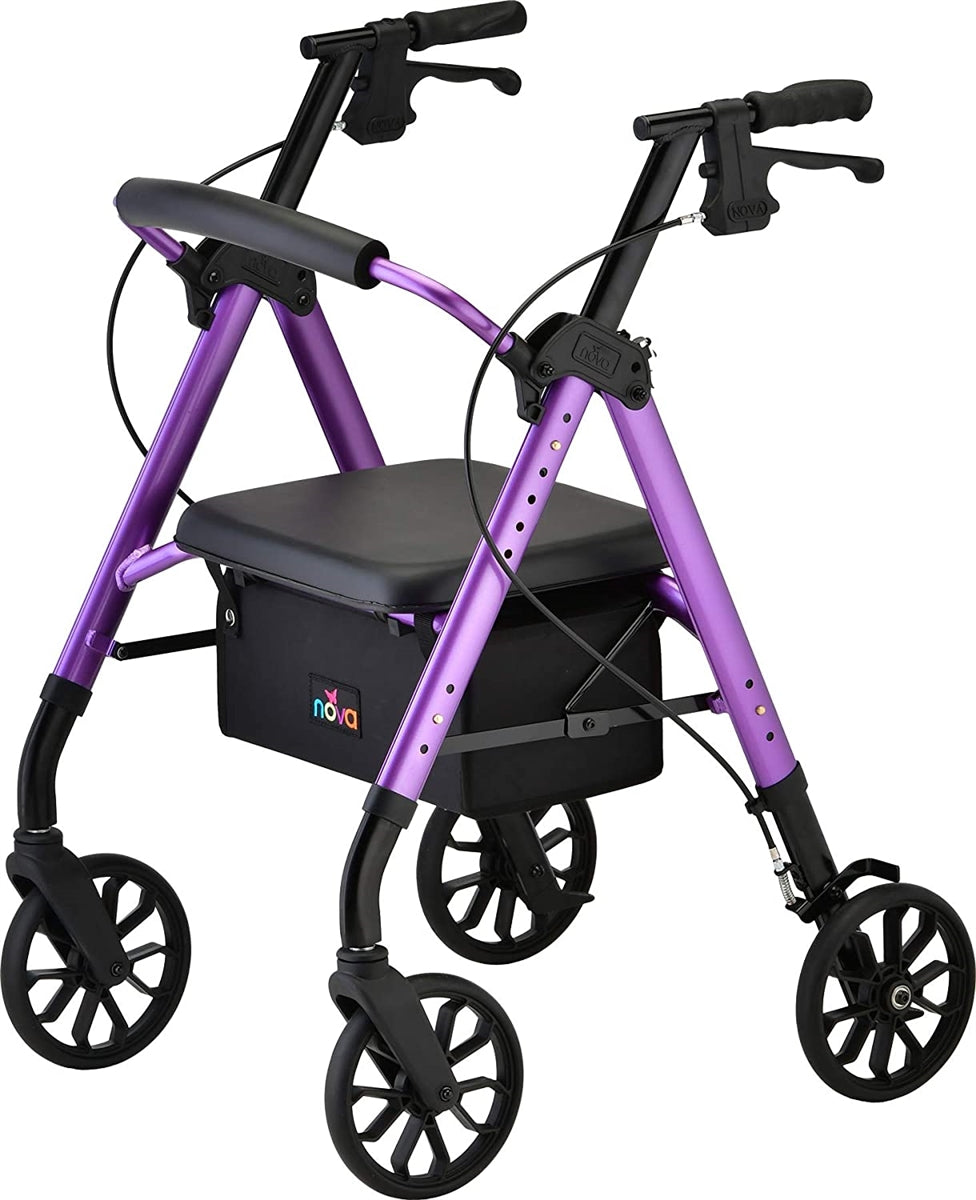 NOVA Star 8 Rollator Walker with Perfect Fit Size System,