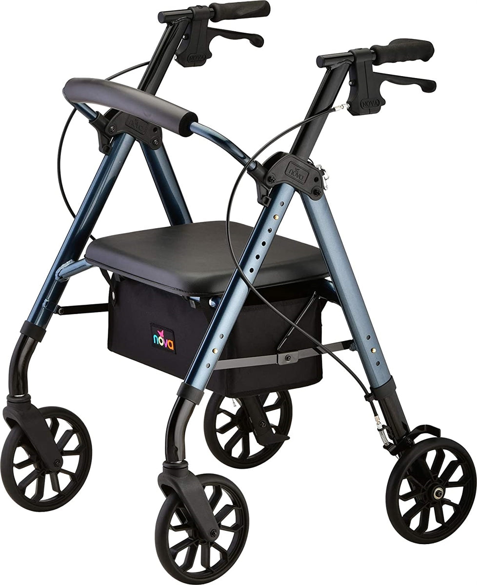NOVA Star 8 Rollator Walker with Perfect Fit Size System,