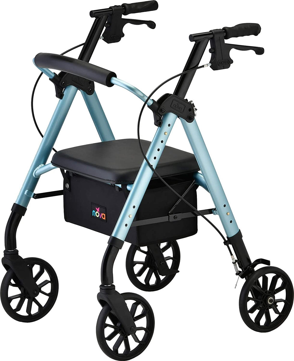 NOVA Star 8 Rollator Walker with Perfect Fit Size System,