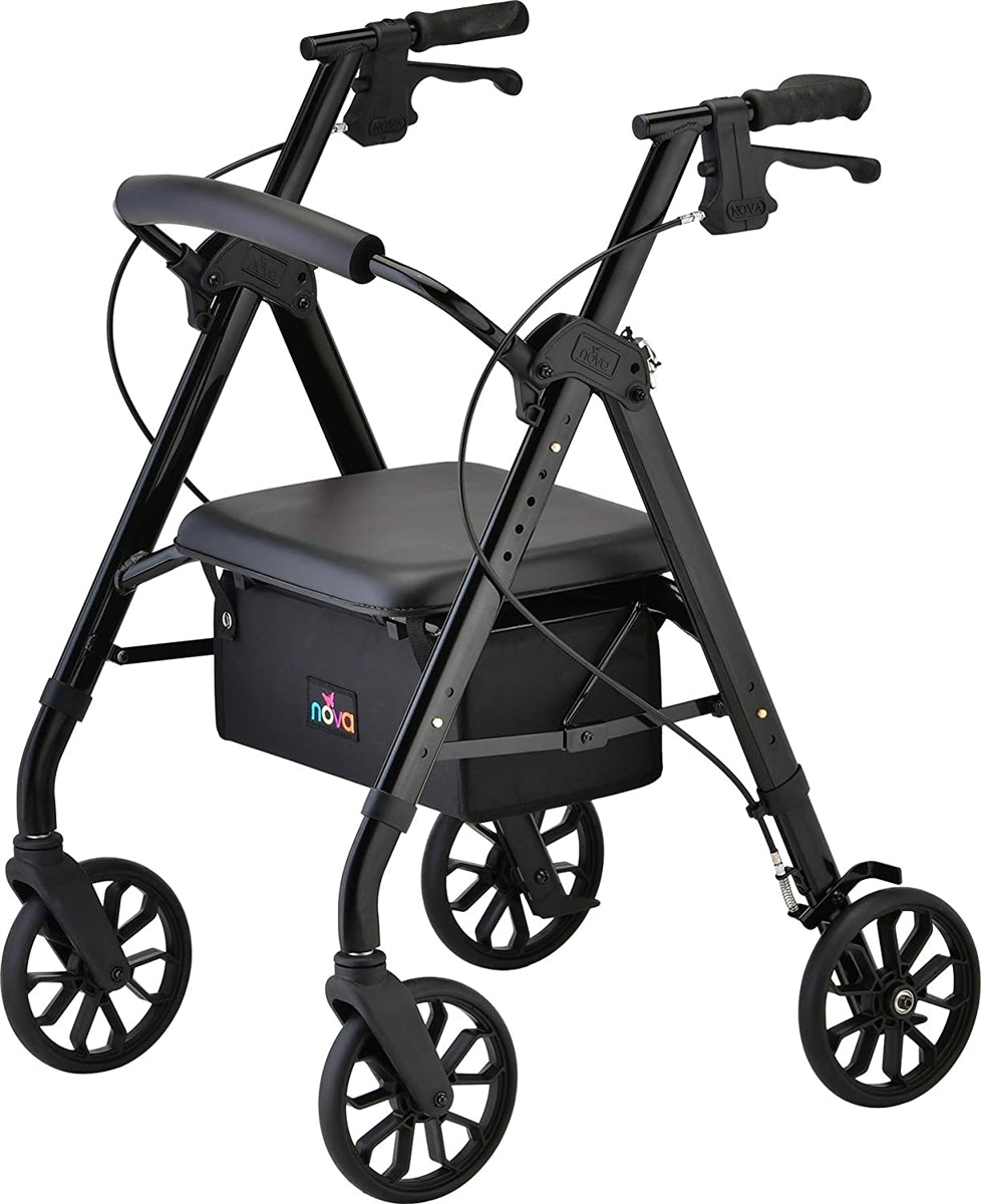 NOVA Star 8 Rollator Walker with Perfect Fit Size System,