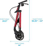 NOVA Star 8 Rollator Walker with Perfect Fit Size System,