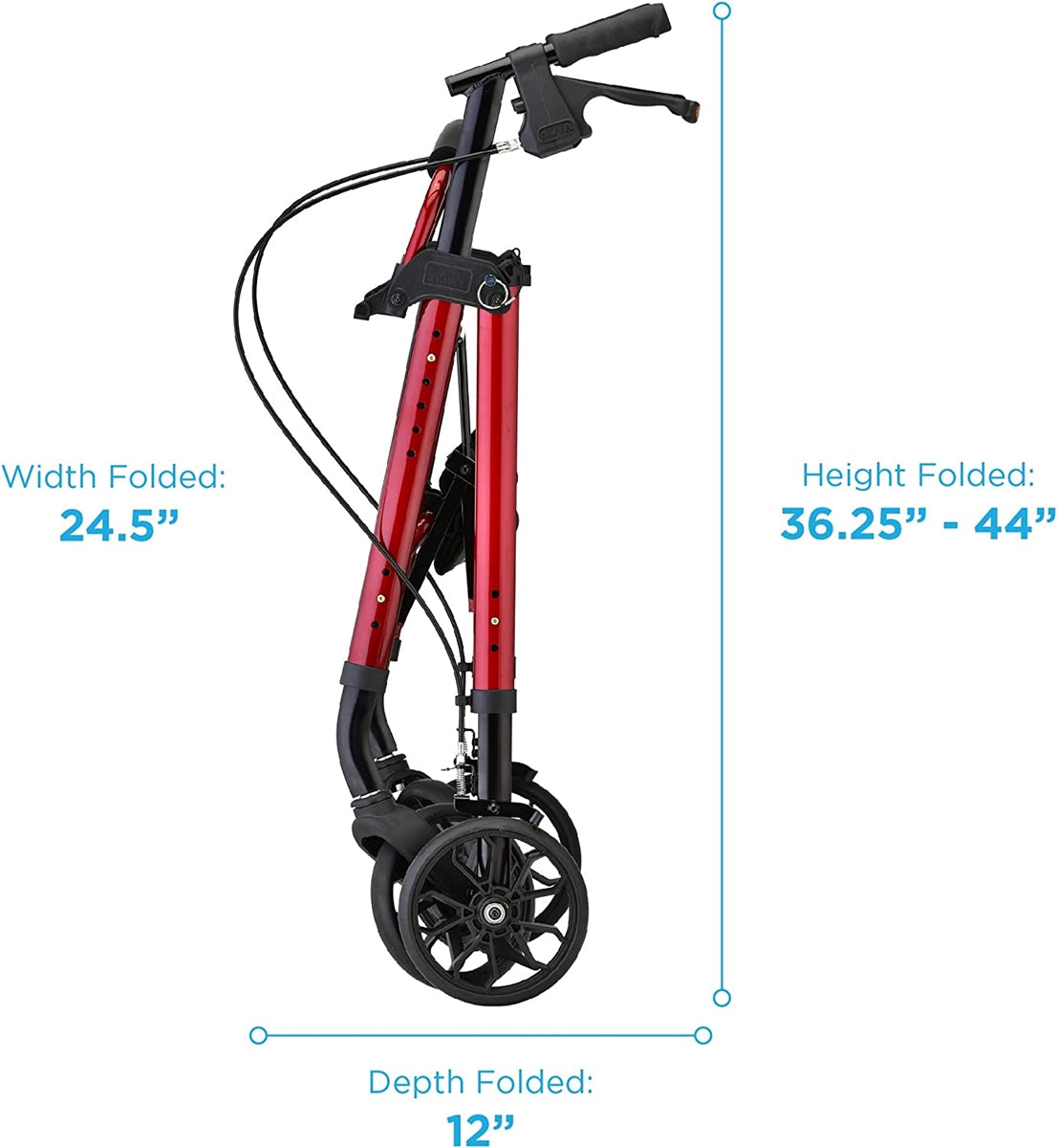 NOVA Star 8 Rollator Walker with Perfect Fit Size System,