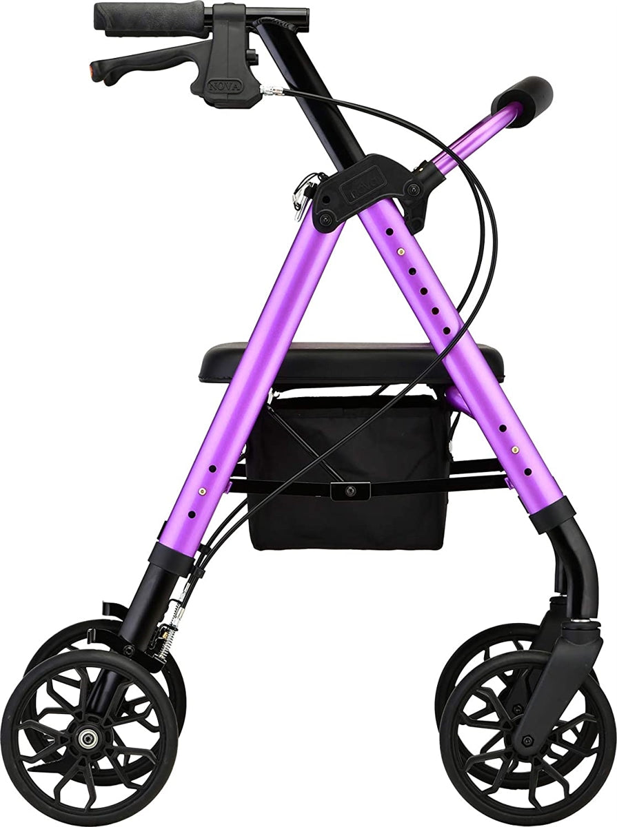 NOVA Star 8 Rollator Walker with Perfect Fit Size System,