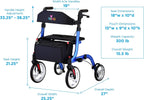 Nova Express Rolling Mobility Walker Rollator