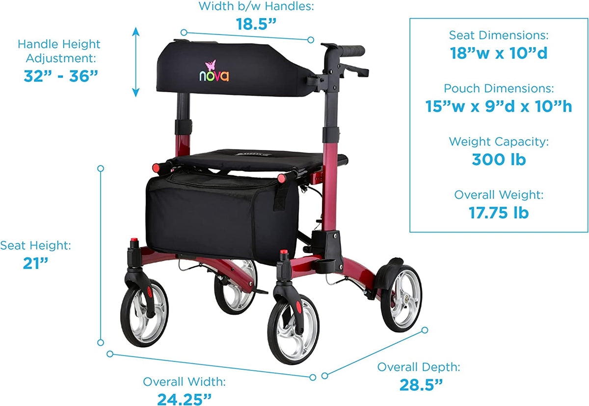 Nova Medical Monarch Adventure Foldable Rollator