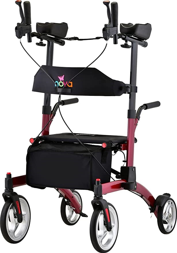 Nova Dragon Fold n’ Go Rise UP Rollator, Upright Standing Walker