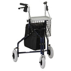 NOVA Traveler 3 Wheel Rollator Walker, All Terrain 8" Wheels
