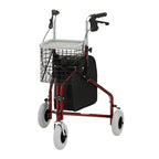NOVA Traveler 3 Wheel Rollator Walker, All Terrain 8" Wheels