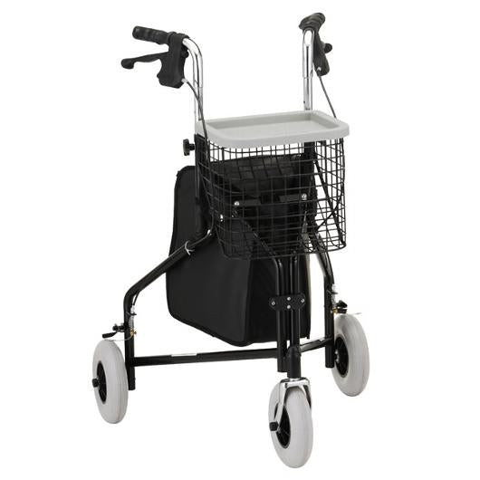 NOVA Traveler 3 Wheel Rollator Walker, All Terrain 8" Wheels