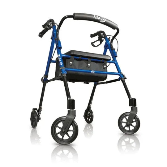 Hugo Fit 6 Rolling Walker with Secure Storage and Lockable Hand Brakes