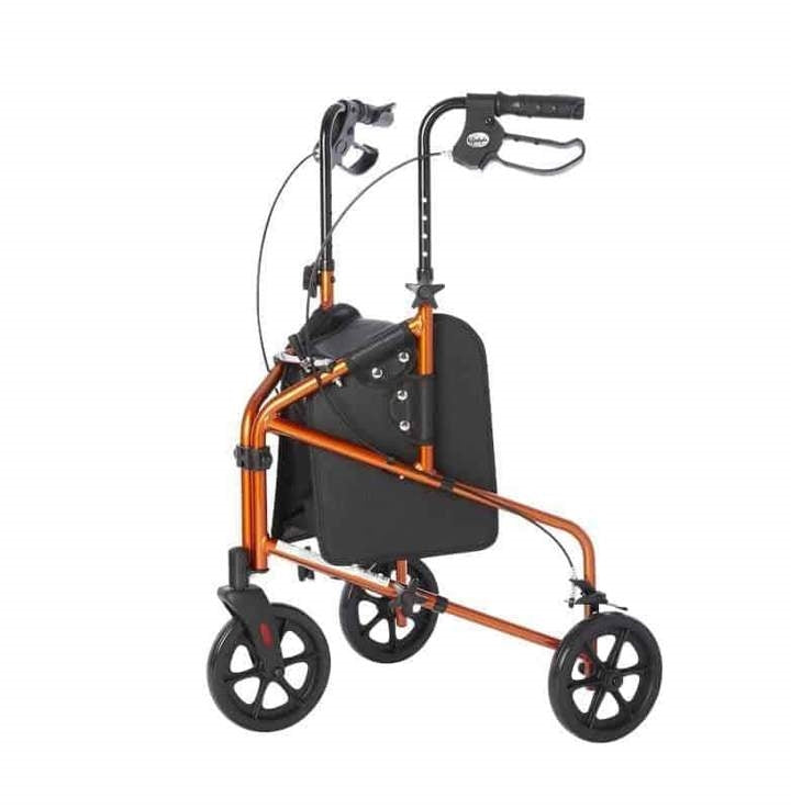 Rally Lite - Aluminum 3 Wheel Folding Walker with Tote