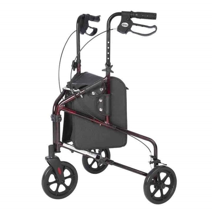 Rally Lite - Aluminum 3 Wheel Folding Walker with Tote