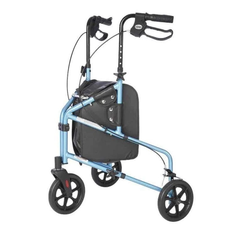 Rally Lite - Aluminum 3 Wheel Folding Walker with Tote