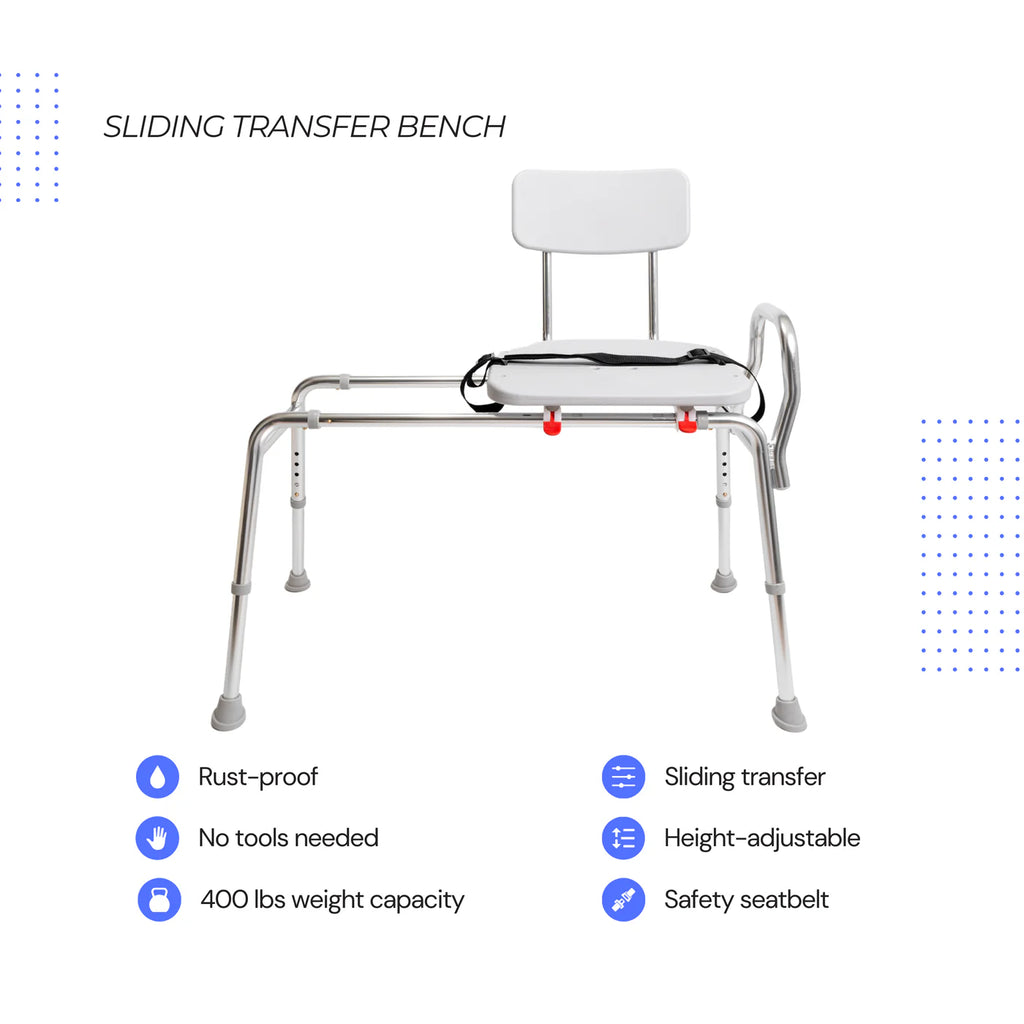 Eagle Health Supplies Sliding Transfer Bench - 77211